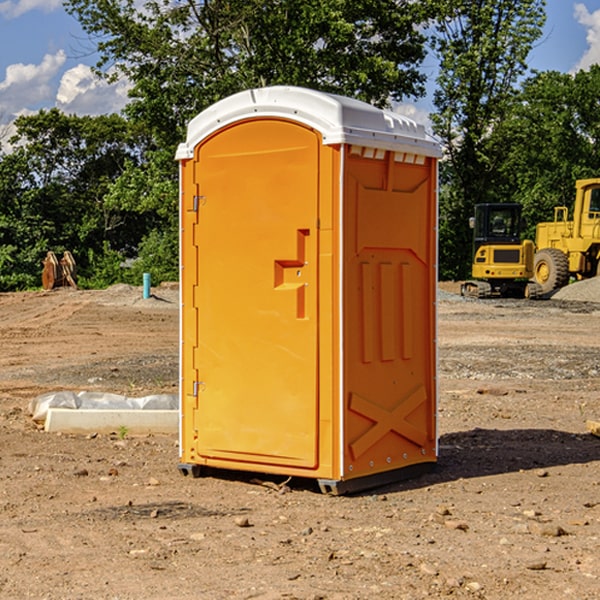 can i customize the exterior of the porta potties with my event logo or branding in Bushnell